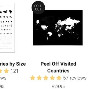 NEW Peel Off World Map, Fantastic Gift!